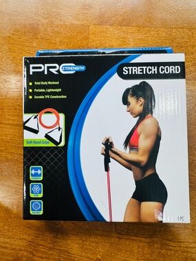 Pro Strength Stretch Cord with Soft Hand Grips NIB